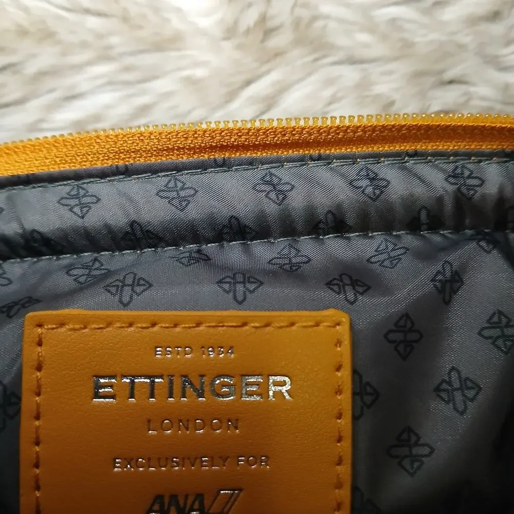 Ettinger London x ANA Yellow Travel Pouch Toiletry Bag Exclusive Airline‎ Case